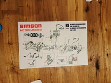 Poster Banner für Simson Motor M531 541 sr50 S53 Schwalbe Roller IFA WOW