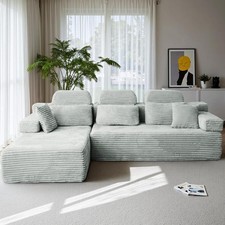Ecksofa Couch mit hoher Rückenlehne L-Form Modulares Sofa Ohne Knochen 276x168cm