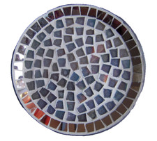 Glas Mosaik Obst Deko Schale Teller Terracotta