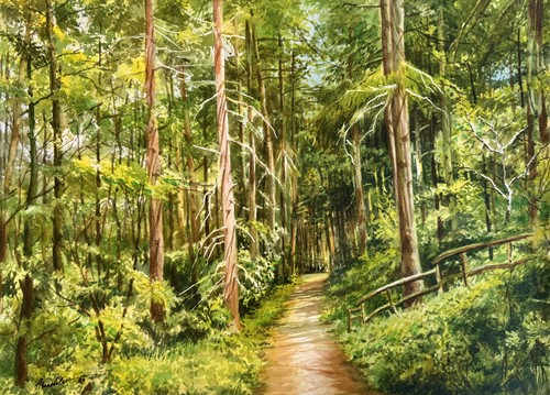 Aquarellbild original 45x35 - original,