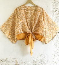 Vintage Seide Wickel Top /