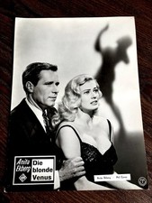 Die Blonde Venus Aushangfoto EA 1958, 29x39,5cm Anita Ekberg, Phil Carey, Karton