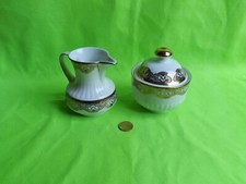 Zuckerdose & Sahnekännchen Winterling Marktleuthen weiß mit Goldbordüre