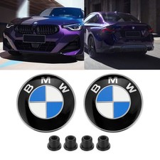 2x Emblem (82MM)+4 Tüllen Für BMW E91 E92 E93 Motorhaube Heckklappe V+H