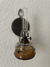 Kleine antike Petroleumlampe, Wandlampe 18 x 8,5 cm