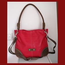 Handtasche Shopper Rot Braun