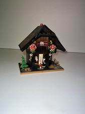 Wetterhaus Holz 17,5 x 11 cm  Wetterstation Thermometer