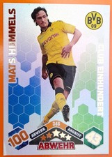Match Attax 10/11 BVB - 346 MATS HUMMELS - Club Einhundert