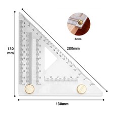 Edelstahl Dreieck Lineal für