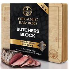 Metzgerblock massiv Premium großes Schneidebrett dickes Schneideholz