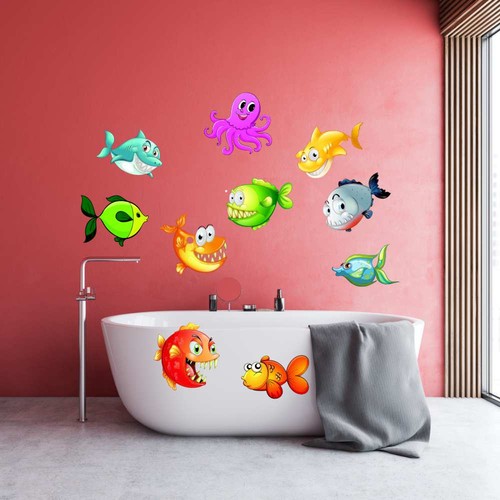 Aufkleber fische set - aufkleber,