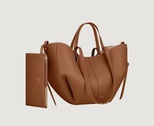 Women Fashion Wings Bag Cowhide Bucket Bag Tote Large Capacity Commuter Bag