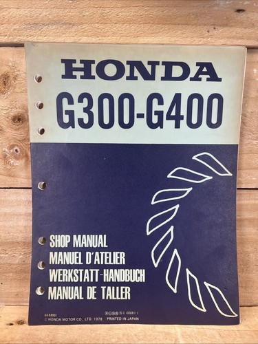 Honda engine g300 g400 service - honda,