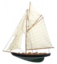 Maritime Deko Modell Segler / Segel-Yacht ca. 56 x 62,5 cm Halbmodell