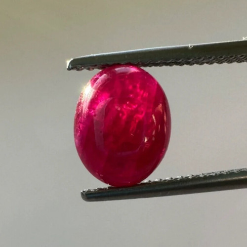 Cherry red rubin oval - red,