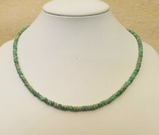 Edelsteinkette echt Smaragd  ca. 45cm Halskette mit 3-3,8 mm fac. Rondelle