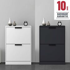 Schuhschrank Schuhkipper weiß Schuhkommode weiß Schuhregel Schmal 2 Fächern NEU!