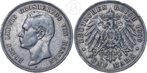 Hessen 1900 großherzogtum 5 - 1900,