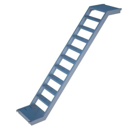Alu treppe mit podest rux - alu-treppe,
