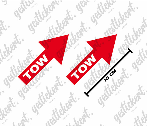 Tow pfeil aufkleber - 10, cm