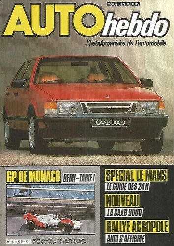 Auto hebdo 423 saab - nr.423,