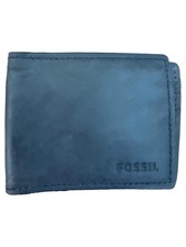 Fossil Herren Geldbörse Leder Schwarz Casual Portemonnaie Brieftasche