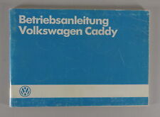 Betriebsanleitung / Handbuch VW Caddy 14D von 07/1985