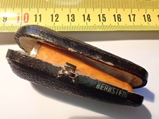 antike Zigarettenspitze im Etui Bernstein Butterscotch verm. mit Goldfassung