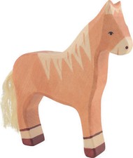 Pferd stehend hellbraun - pferd,