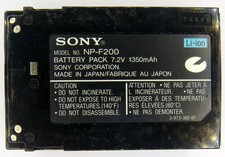 Sony NP-F200 Camcorder Große