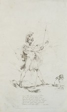 VENDRAMINI (*1769) nach PORTER (*1777), Soldat und Amor, um 1805, Crayonmanier