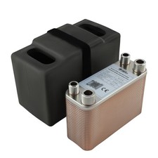 Plattenwärmetauscher + Isolation B3-12-50 – 90 kW, 2× ½ & 2× ¾ Zoll, Edelstahl