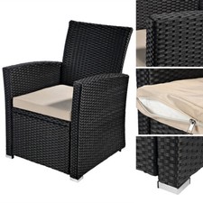 Rattanstuhl Stuhl Sessel Poly Rattan Schwarz Korbstuhl Gartenstuhl Terrasse