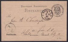 76895) BERLIN 1881 Postsache