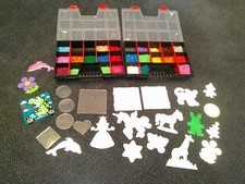 Bügelperlen mit Koffer + Steck Schablonen großes Konvolut