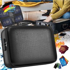 Feuersichere Dokumentenbox Safe Kassette Wasserdicht Geldkassette Schwarz DIN A4