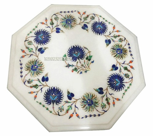 Weißer marmor couchtisch - 12",