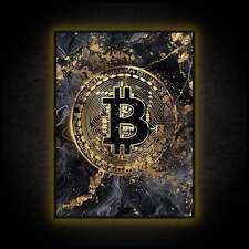 LED Leuchtbild - Bitcoin Gold