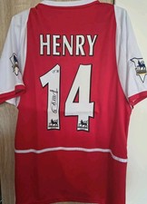 Thierry Henry Autogramm Handsigniertes Arsenal London Trikot COA Frankreich