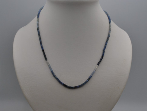 Saphir blau halskette - blau, im