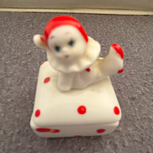 Porzellan clown figur auf - auf, dose