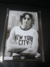 Blechschild Schild 20x30 Musik, John Lennon, New York City, Beatles, Bild KB