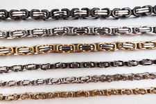 Königskette Armband Panzerkette Edelstahl  16 bis 27 cm