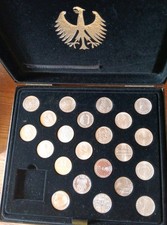 5 DM Gedenkmünzen Sammlung komplett...43 Münzen In Münzschatulle...