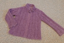 Jacke lila. Bommel. Gitzer. 110/116. Smily.