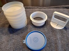 TUPPERWARE *  HAMBURGER-MAKER  * STAPEL-DOSEN FÜR PATTIES *