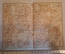 kleiner alter Stadtplan, um