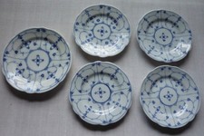 5 Teller Porzellan indisch  Blau