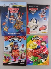 4 Sammelalben Miraculous - Cars - Meereswelten Stickeralbum Panini unvollständig