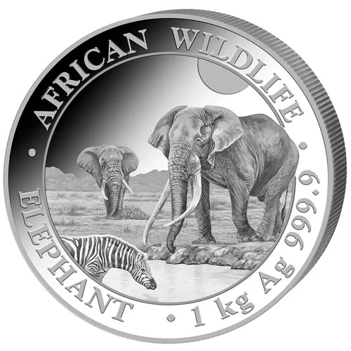 Silbermünze 1kg elefant - 1kg,